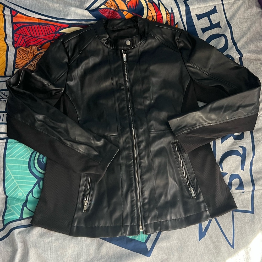 Black Faux Leather Jacket